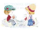 刺繍デザイン画像003:少年と少女のポルカ