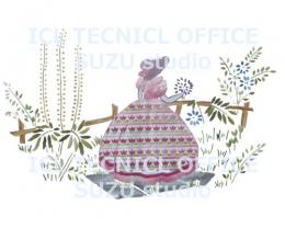 刺繍デザイン画像004:園遊会の麗人 ピンク系